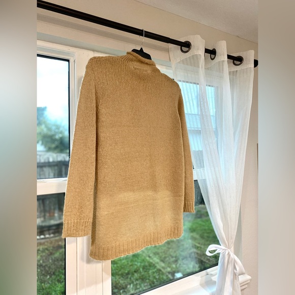 NWT Anthropologie Project Naadam camel poncho sweater, short (high-low) - Picture 3 of 4